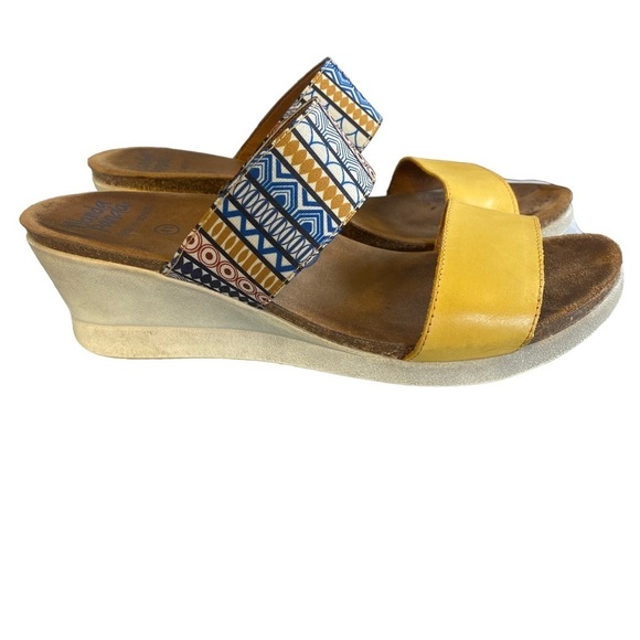 Wanda Panda | Leather Slip On Sandals| Vintage Vibe |Gently Worn | Size 41EU/9US - Picture 1 of 9